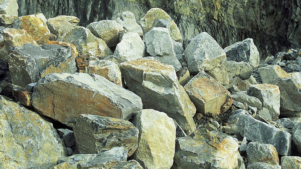 A pile of boulders.