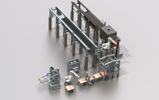 Máquina robotizada de extracción de depósito completo 