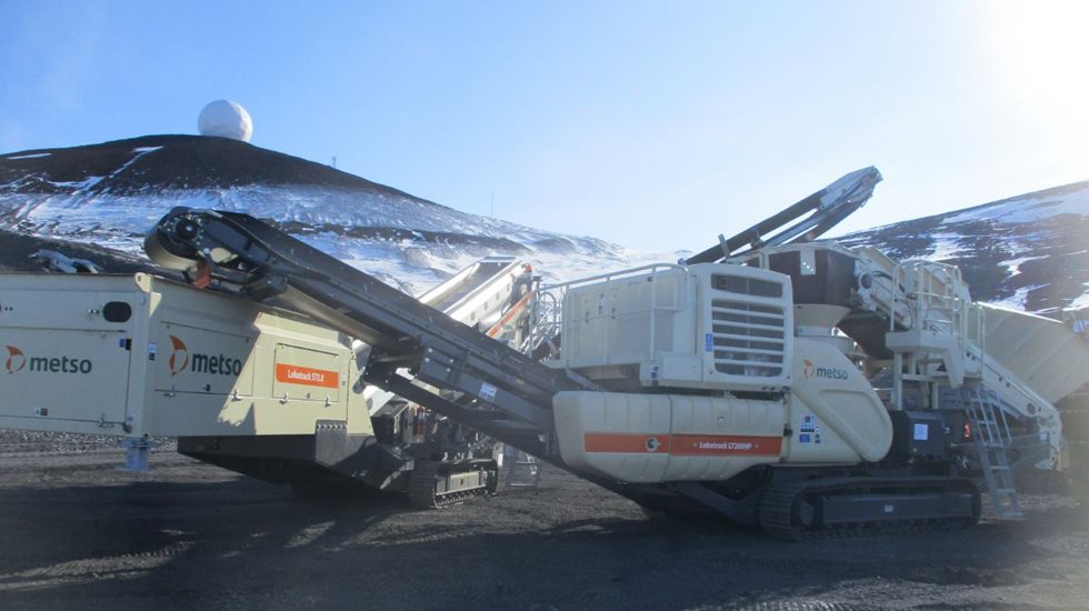 Two Lokotracks pictured in Antarctica.