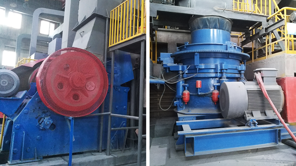 美卓Nordberg C100颚式破碎机与HP300圆锥破碎机应用在现场
