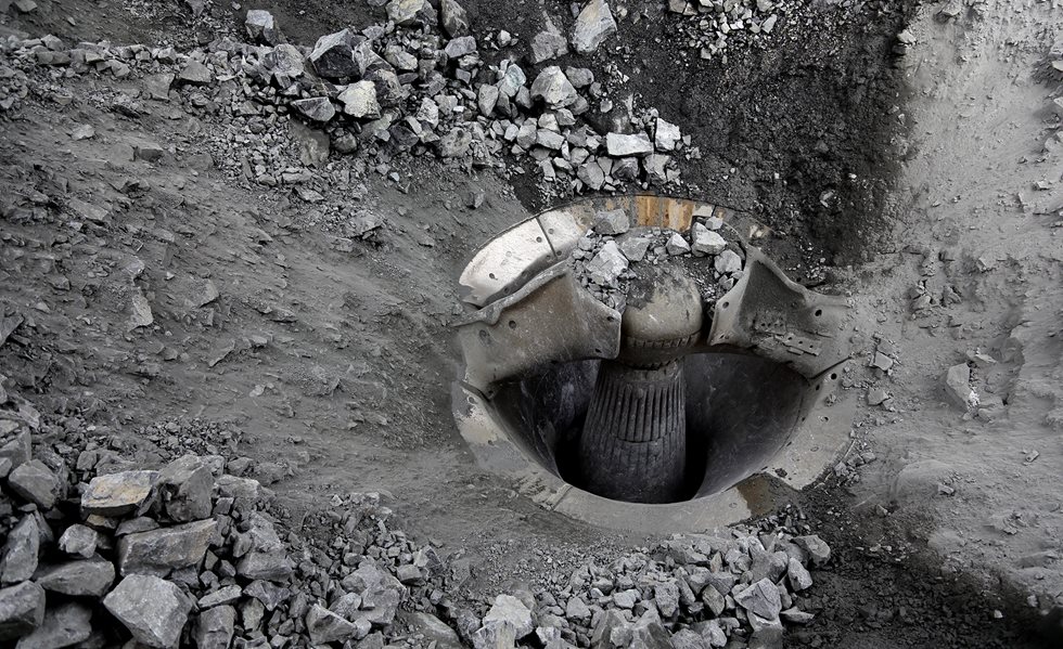 Mining equipment at Bucim mine in Macedonia.