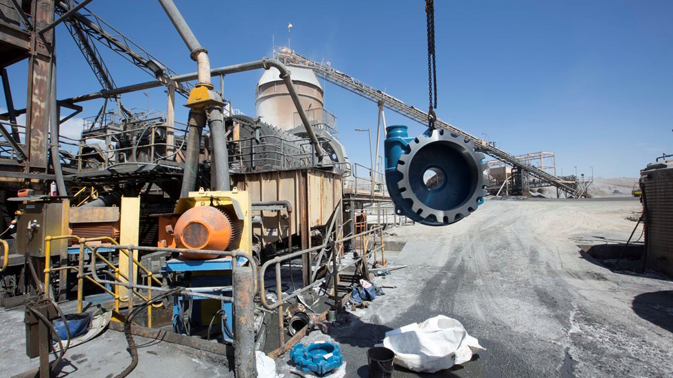 MD pump in the air at Greenfields Mill's mine