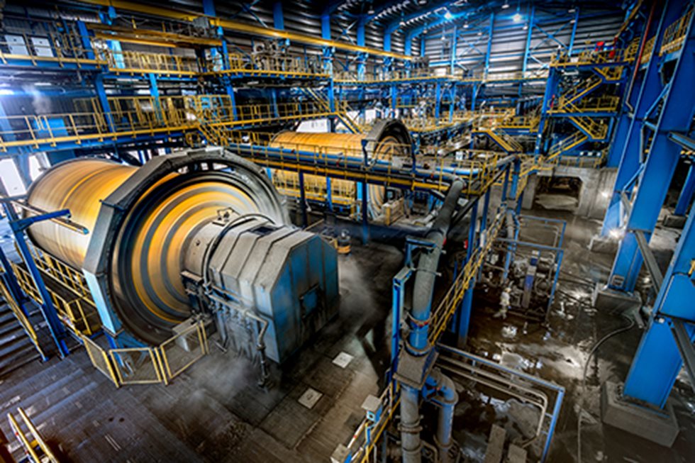 Ball mill pictured at Minas de Aguas mine.